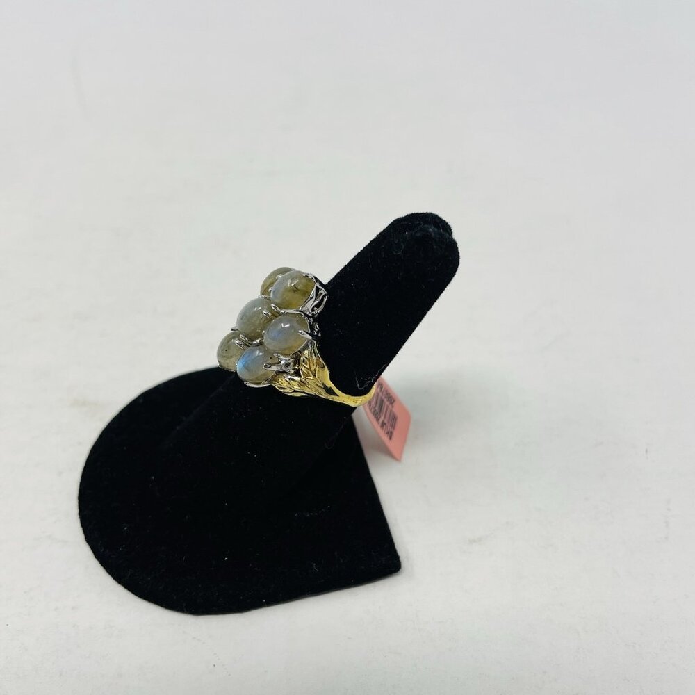 Shop LC Malagasy Labradorite/White Topaz Size 6 Sterling Silver Ring 5166 - Picture 3 of 6